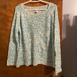 Mint green popcorn sweater